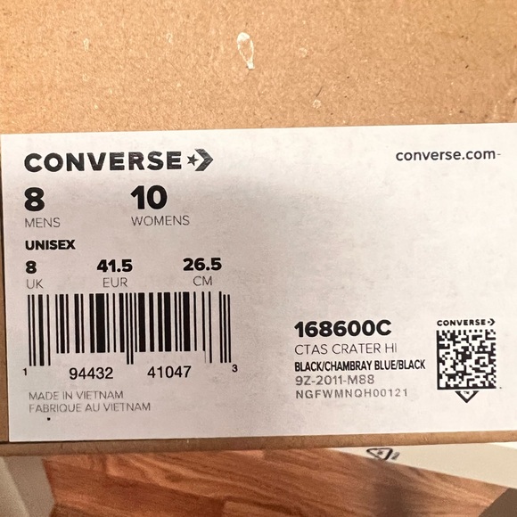 CONVERSE CTAS CRATER HI CHAMBRAY BLUE - Picture 2 of 12